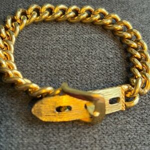 Gold Chain Link Bracelet with Buckle Accent - Women Jewelry